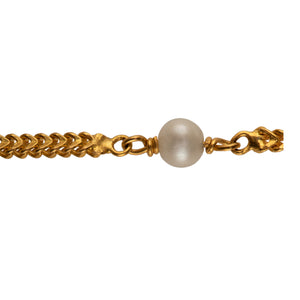PEARL  PLAIN CHAIN ANKLET