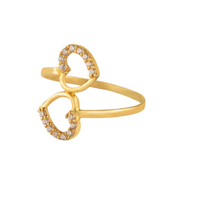 DOUBLE HEART RING