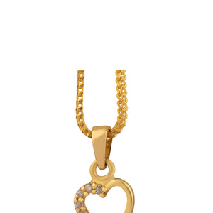 HALF STONE HEART LOCKET